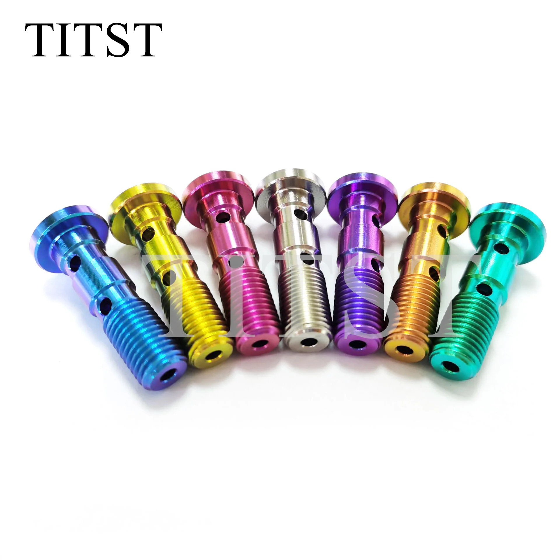 TITST Titanium Double Banjo Bolt Rear Brake Master Cylinder Race Spec M10x1.0/1.25 For Dual Brake Line