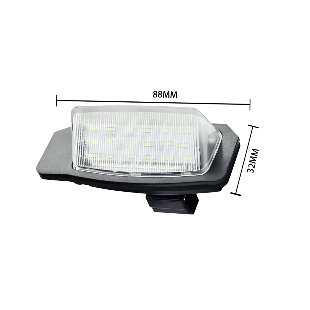 2Pcs White LED License Plate Light Number Plate Lamp For Mitsubishi Eclipse 1 2 3 4 Eclipse Cross Outlander Lancer Sportback