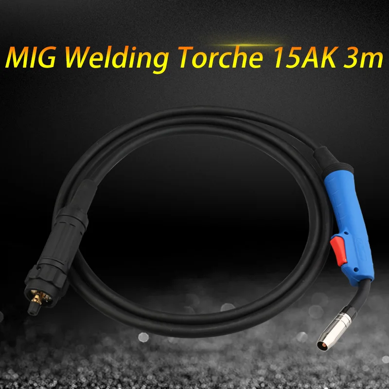 Co2 MIG welding torche 15AK 3M MAG welding torch 180A 3M 10ft 12ft MIG gun  air cooled Euro Style MB 15AK Co2 MIG Torch