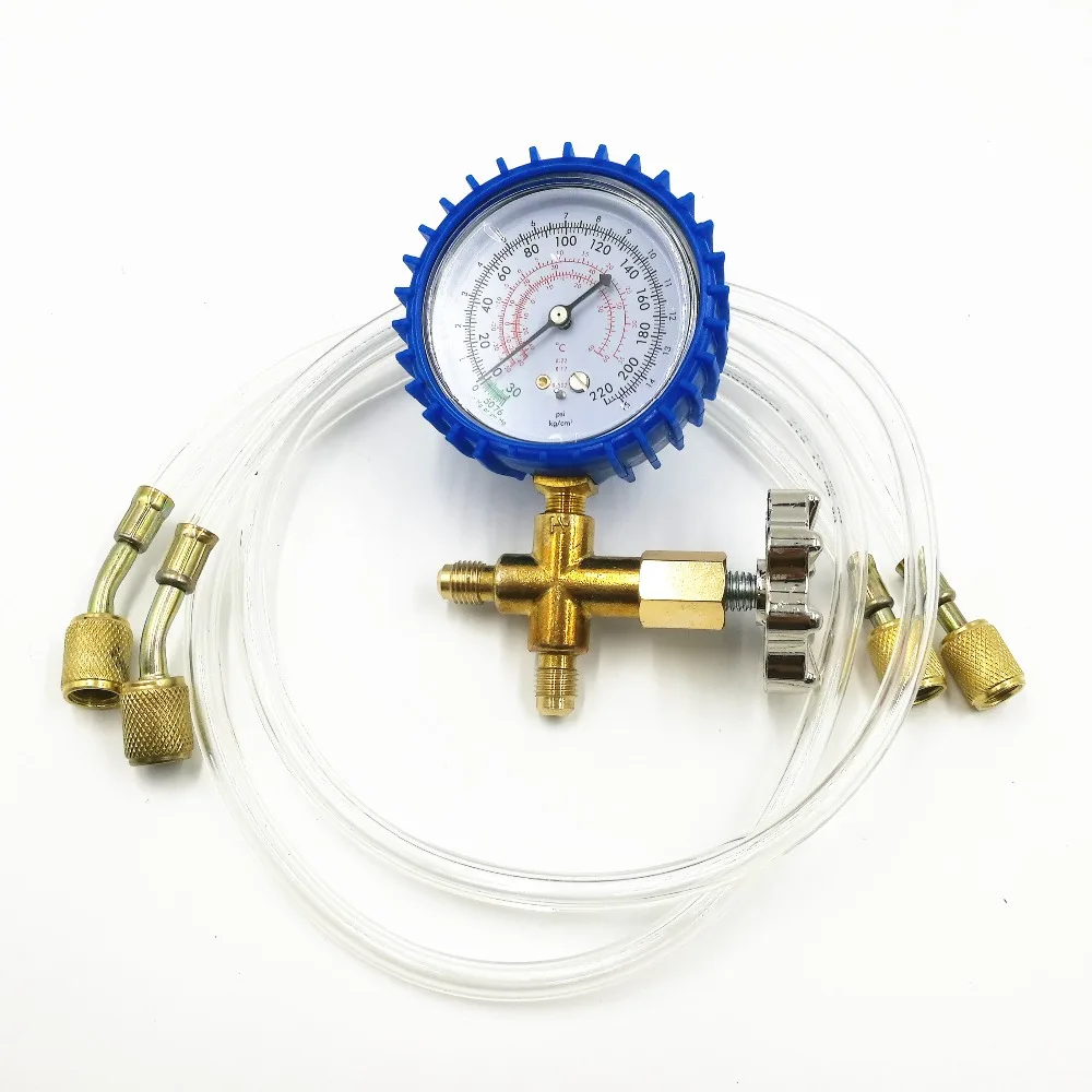 Air conditioning and fluoride snow table HS-466AL refrigerant table vacuum pressure gauge + 2pcs Inch standard transparent tube