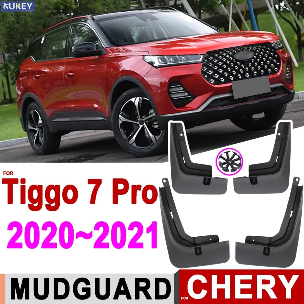 4Pcs For Chery Tiggo 7 Pro 2020 2021 Mudflaps Mud Guards Flaps Splash Mudguard Fender Liner Front Rear Accessories Wheel styling