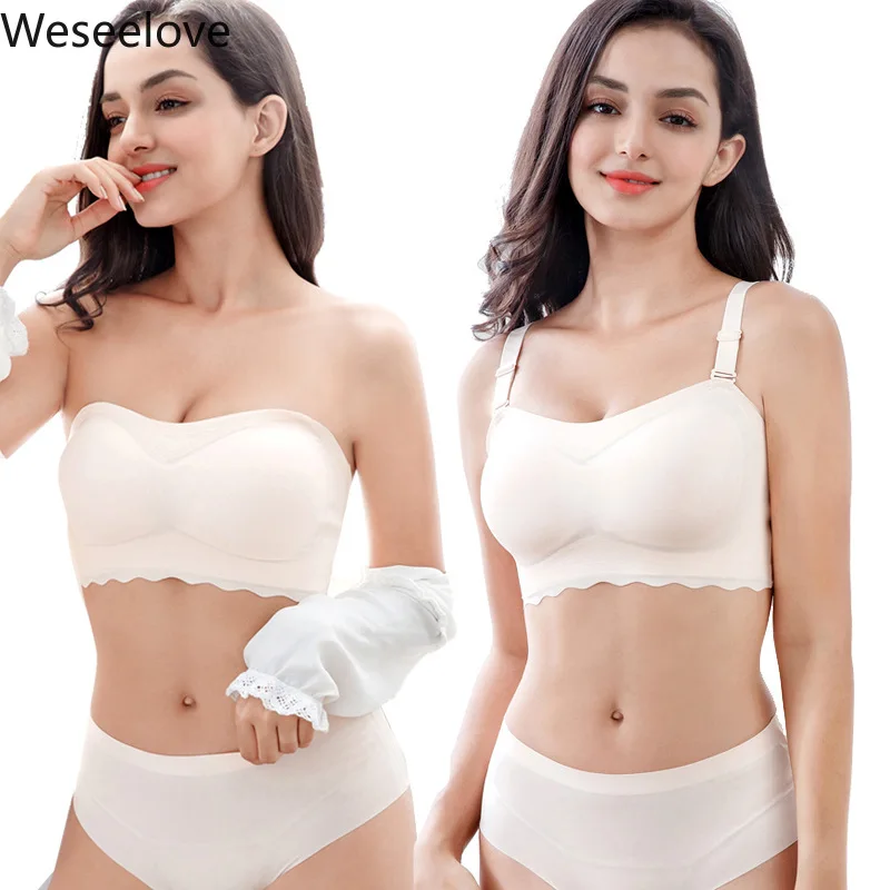 

Weseelove Plus Size Tube Top Seamless Without Straps Women Bra 7XL Large Size Bras for Women Sexy Top Lingerie Big Size X63-1