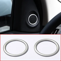ABS Chrome Silver Car Door Loud Speaker Decoration Ring Cover Trim For Land Rover Freelander 2 2007-16 Auto Styling Accessories