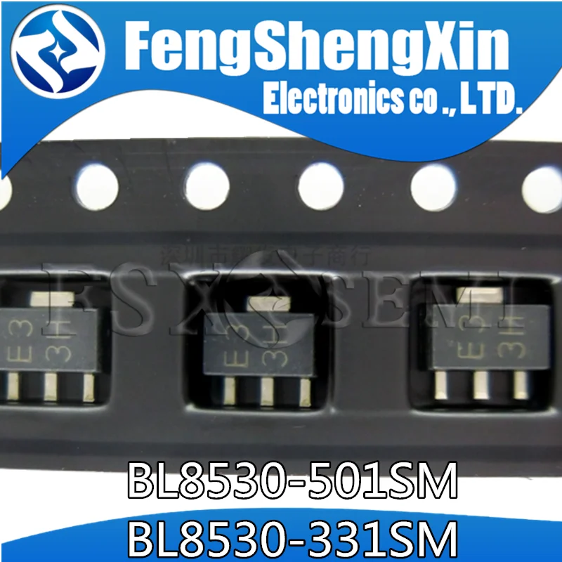 10PCS New BL8530-331SM  BL8530-501SM SOT-89 E5 E3 BL8530-501 BL8530-331 BL8530 SOT89 Voltage regulator