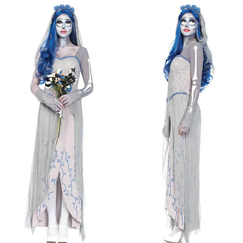 

Vampire Easter Costume Queen Long Skirt Ghost Bride Queen Queen Cosplay Witch Zombie Costume Halloween Dress Dropshipping