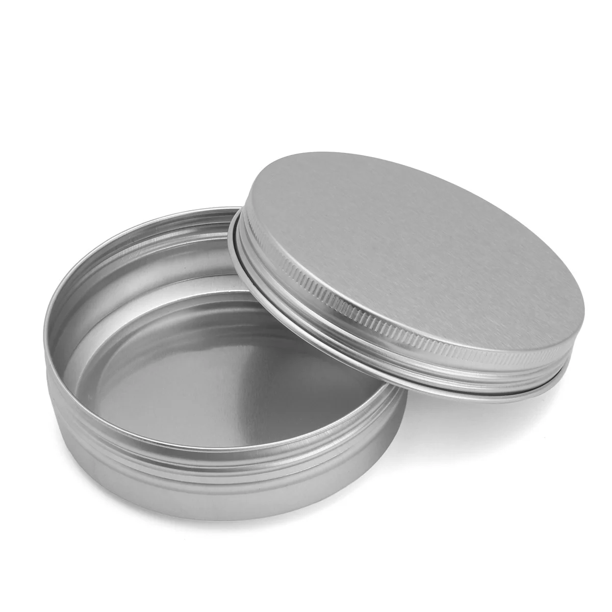 5/50Pcs Round Aluminum Box Tin Cans 5ml 10ml 15ml 30ml 50ml 80ml 100ml Screw Top Lid Storage Beard Lip Balm Oil Craem Empty Can