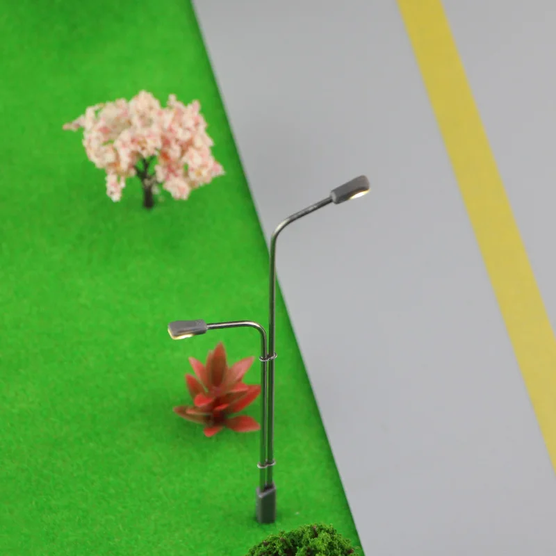 10Pcs LED Street Lights for Model Railways 1:100/1:150/1:200/HO Scale, Miniature Lamp Post Lighting for City Scenery Diorama