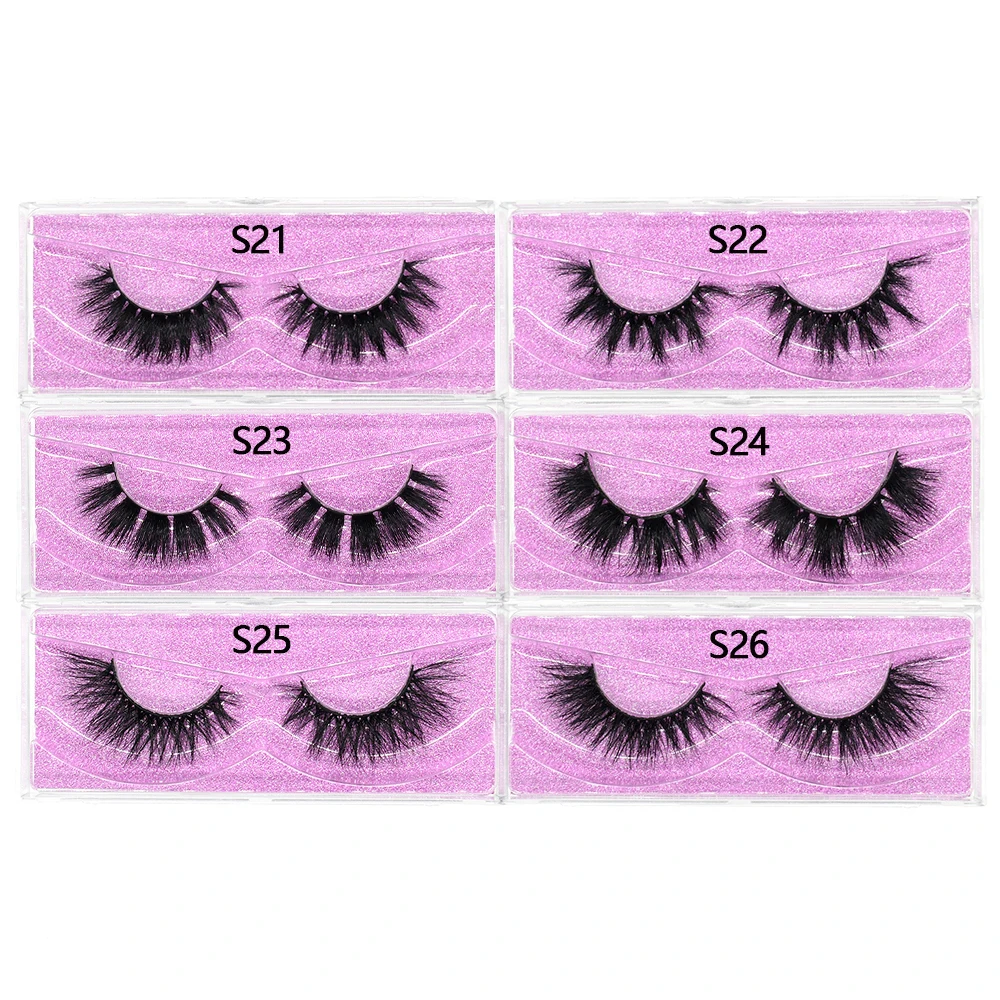 FOXESJI Eyelashes Mink Lashes Makeup Lash Eyelash Extension Soft Wispy Thick Criss False Eyelashes Natural 3D Fluffy Mink Lashes