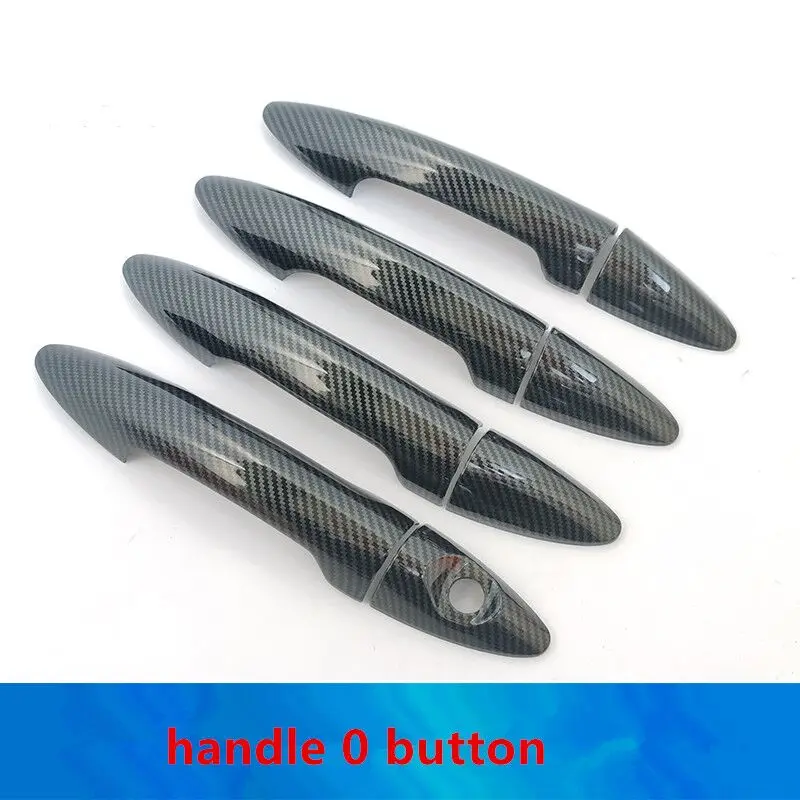 Carbon Fiber Chrome Car Door Handle Cover Decor Trim Stickers For KIA Rio 3 Rio3 K2 2011-2016 Styling Accessories view 6