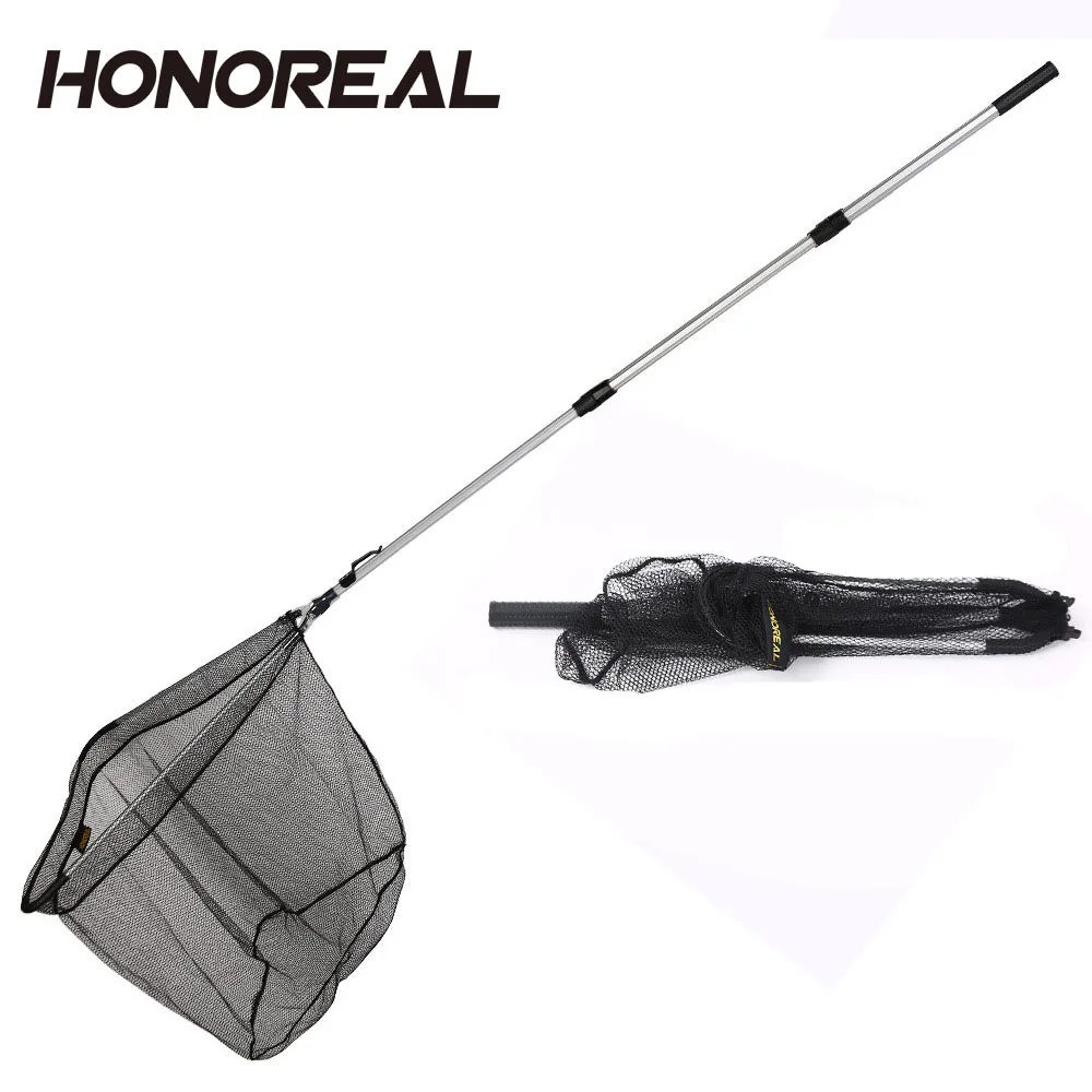 

HONOREAL Fishing Nets Aluminum Alloy 150-230cm Telescoping Foldable Landing Net Pole casting network trap fishing nets