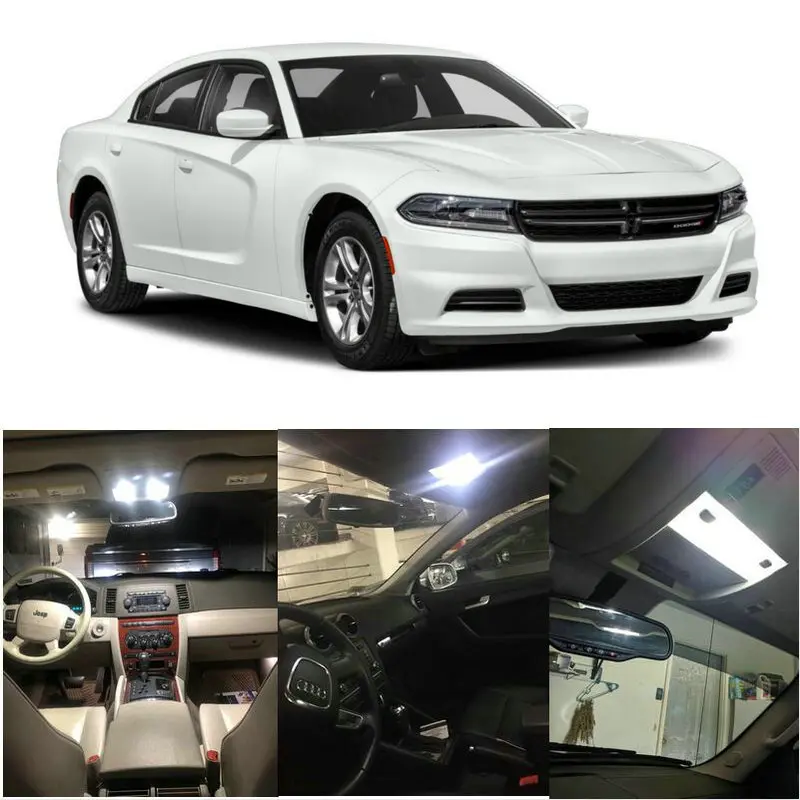 

16pc Car interior led kit For 2020 Dodge Charger License plate light vanity mirror bulb trunk courtesy dome light