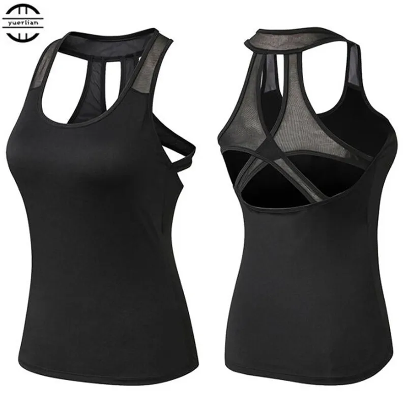 

10p Women Wicking&Quick-Dry Vest,High Elastic Tight Slim Tank Tops,Sporting Fitness Hollow Cross Shoulder Strap Fast Drying Vest