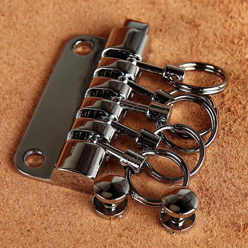 5Pcs Keyring Leather Bag Buckles Metal Leather Craft Key Patchwork Holders Row Rivet Hook High Quality DIY Sewing Accessories