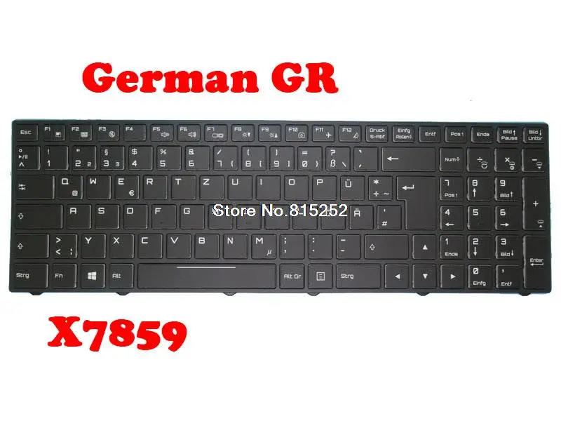 

Laptop Keyboard For MEDION ERAZER X7859 MD61141 MD61104 MD61176 MD63050 With Frame With Backlit German GR/United States US