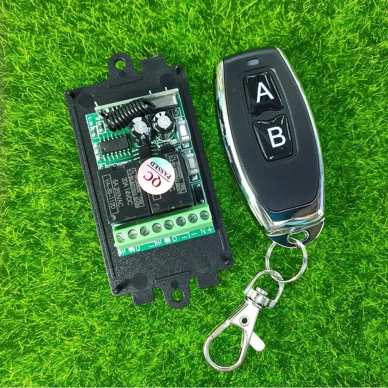 433mhz DC 12V 10 A 2 Channel RF Wireless Remote Control Receiver  Transmitter  lamp/led/light/ radio