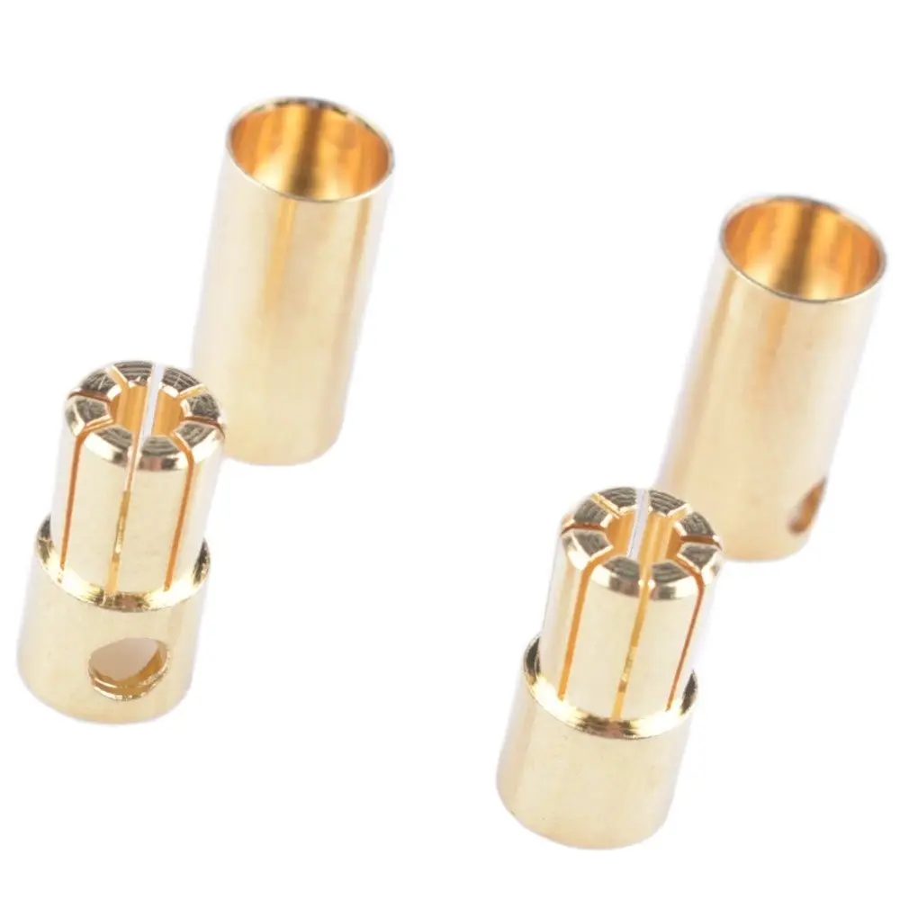 

2 Pairs 140A 6.5mm Gold Plated Bullet Banana Plug rc Connectors for Battery,Charger,Motor,ESC ,RC Planes Cars Boat Drone