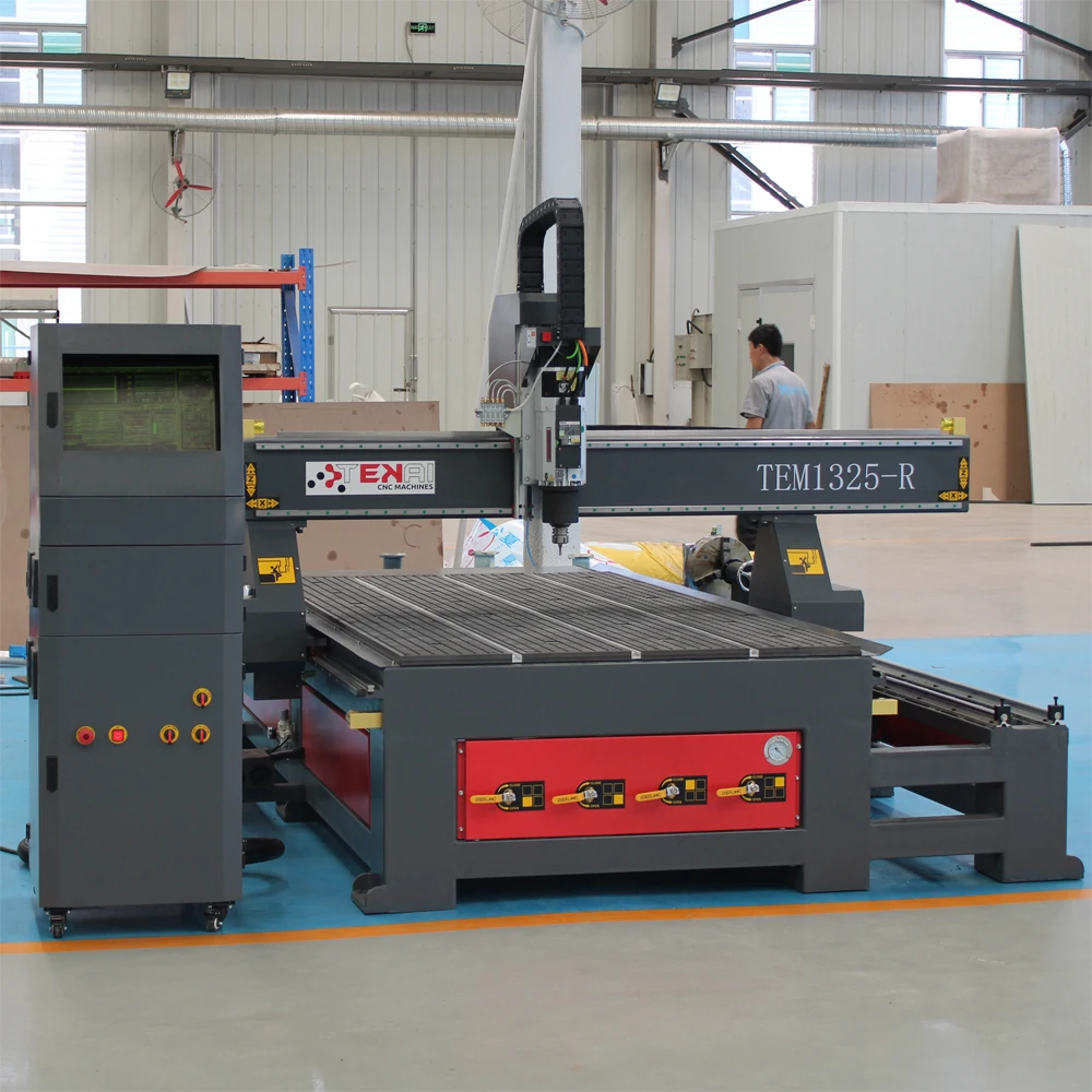 TEM1325-R carpintaria cnc roteador 1325 3d carving machinery fresadora de 4 eixos