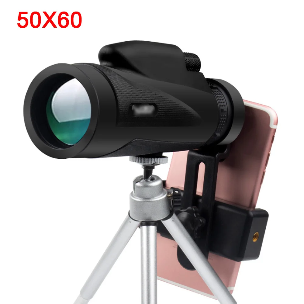 50x60 Optical Spyglass Monocle for Tourism Sniper Hunting Rifle Spotting Scope Powerful Telescopes Night Vision Zoom Monocular