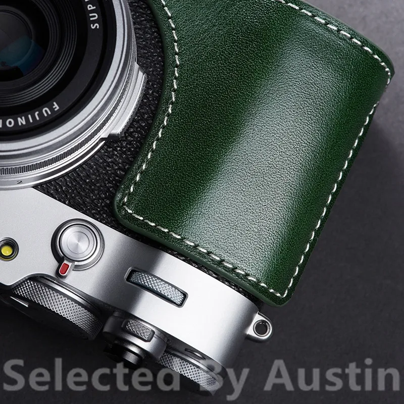 

Leather Half Camera Case Bag Cover Base For Fuji X100V Fujifilm Hand Made Leather Case