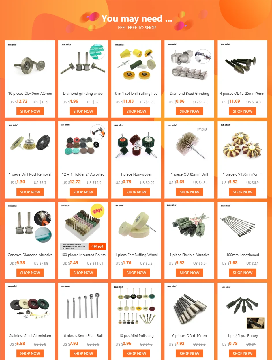 1 Stück 1/4 Zoll 6 mm Schaft montiert Wollfilz Lamellenrad Bürstenbohrer Stabschleifer Zubehör für Metall-Kunststoff-Form Feinpolieren – Detail 2