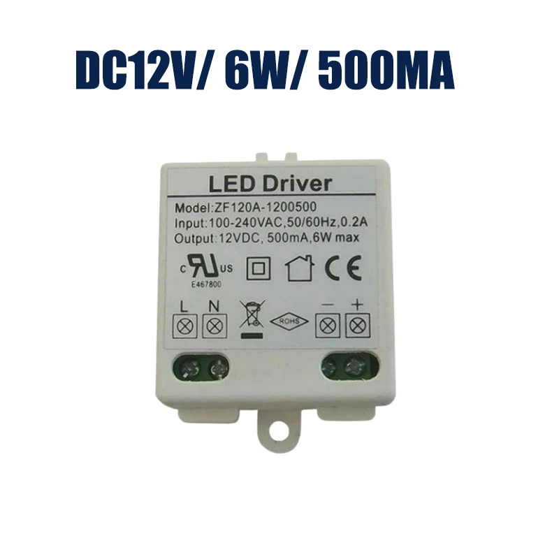 DC12V 6W LED Power Supply Driver High Quality Lighting Transformers for LED Strip Lights 12V Power Supply Adapter