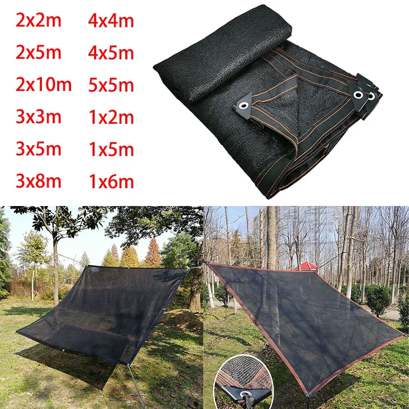 

3pin 45% Shading Garden Sunshade Net UV Protection Black Sun Shade Nets Greenhouse Sun Sails Succulents Plants Cover Sun Shelter