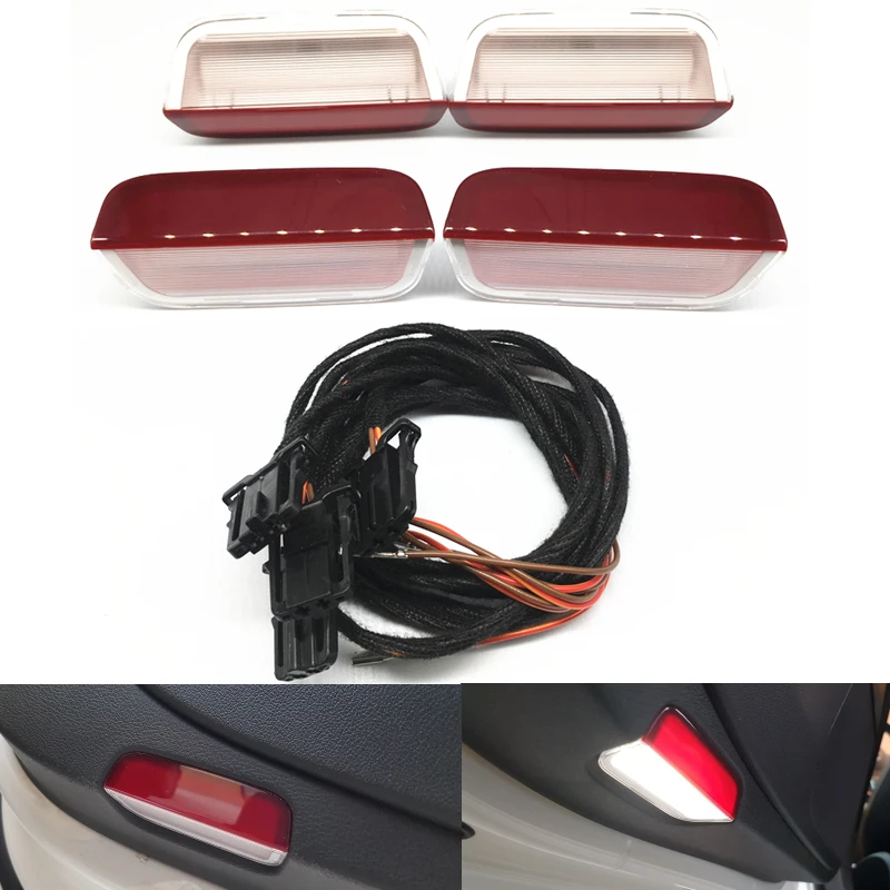 Car Led lamp LED Door Warning Light Wiring harness For vw Golf 6 MK6 PASSAT B6 B7 CC Tiguan MK2 Viloran Jetta 5 6 Touran Arteon