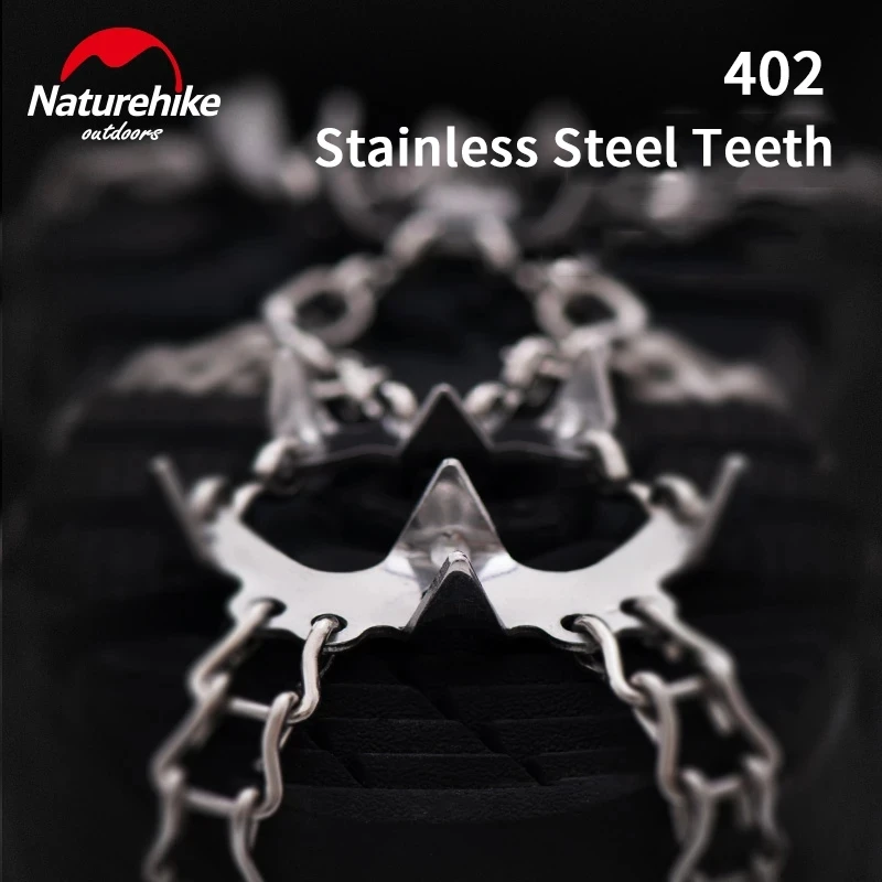 Naturehike NEW 13 /19 Teeth Anti-slip Climbing Crampons Outdoor Winter Ice Claws Snow Gripper Hiking Shoe Boot Grips Chain Spike