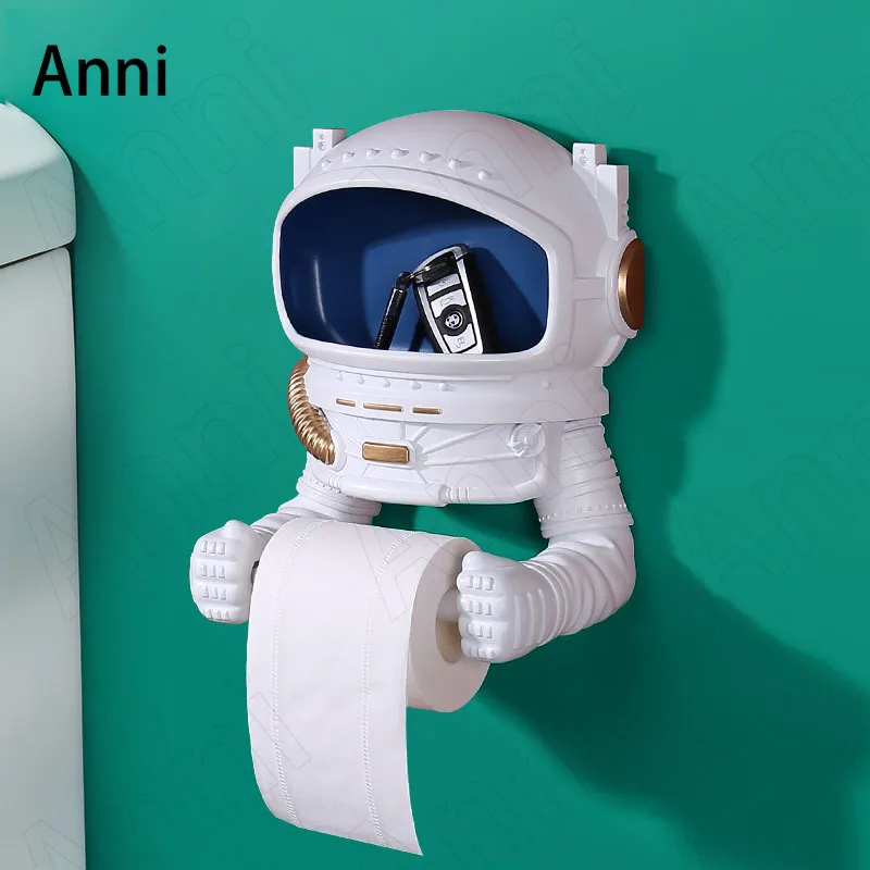 

Creative Astronaut Toilet Paper Holder Nordic Modern Cartoon Spaceman Resin Tissue Boxes Stand Bathroom Sundries Storage Rack