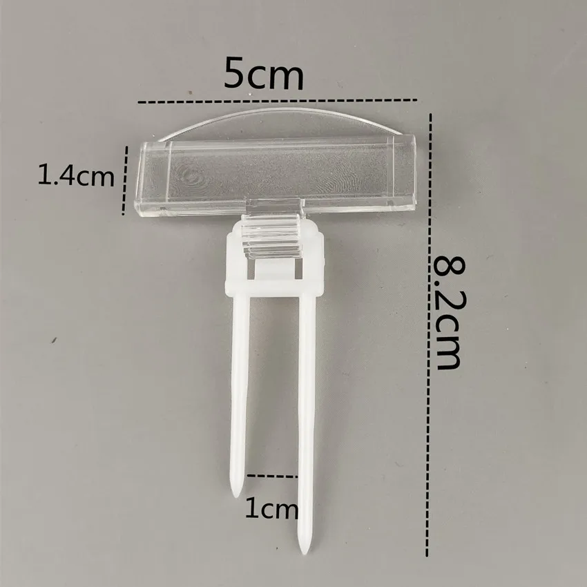 Plastic POP Sign Display Promotion Clip Holder Pin Type Paper Card Advertising Retail Stores 100pcs