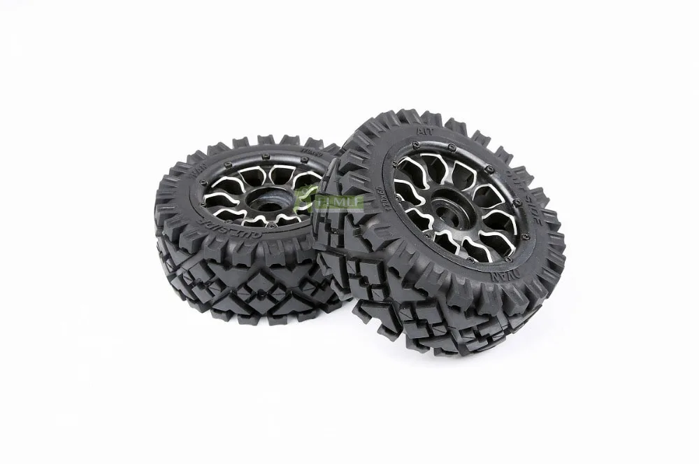 All Terrain Front or Rear Tire with Metal Wheels Hub Fit for 1/5 HPI ROFUN ROVAN KM BAJA 5B Ss RC CAR Toys PARTS