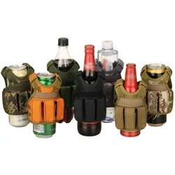 Adjustable Detachable Drinks Water Bottles Decoration Bar Bottle Holder Tactical Multi-tool Beer Bottle Cover Nylon Mini Vest