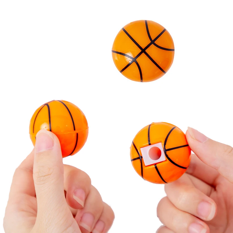 Single Hole Creativity Basketball Small Pencil Sharpener Plastic Orange Student Stationery Items School Supplies