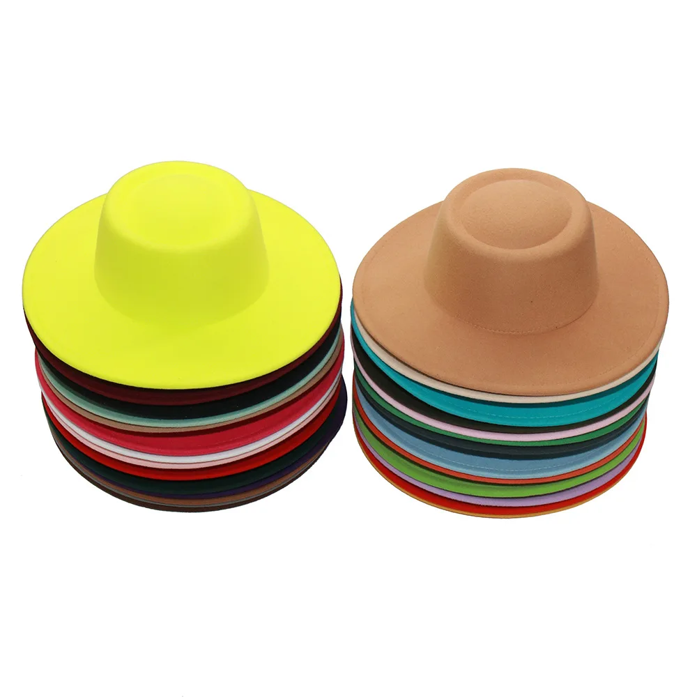 Fedora-Hüte für Damen und Herren, 8,5 cm breite Krempe, Jazz-Hüte aus Wollfilz, 2023, britischer Stil, formelle Panama-Mütze – Detail 2