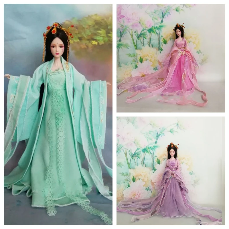 

Barbi Blyth 1/6 Scale Figure Doll 1/4 1/3 BJD Clothes Accessories Ancient Costume Hanfu Fairy Dress For BJD/SD YOSD MSD SD13 755