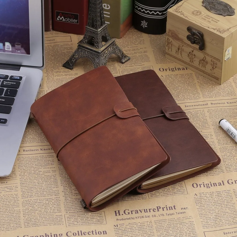 Hot PU Leather Notebook Handmade Vintage Diary Journal Agenda Sketchbook Student Planner TN Travel Notebook Cover Dropshipping