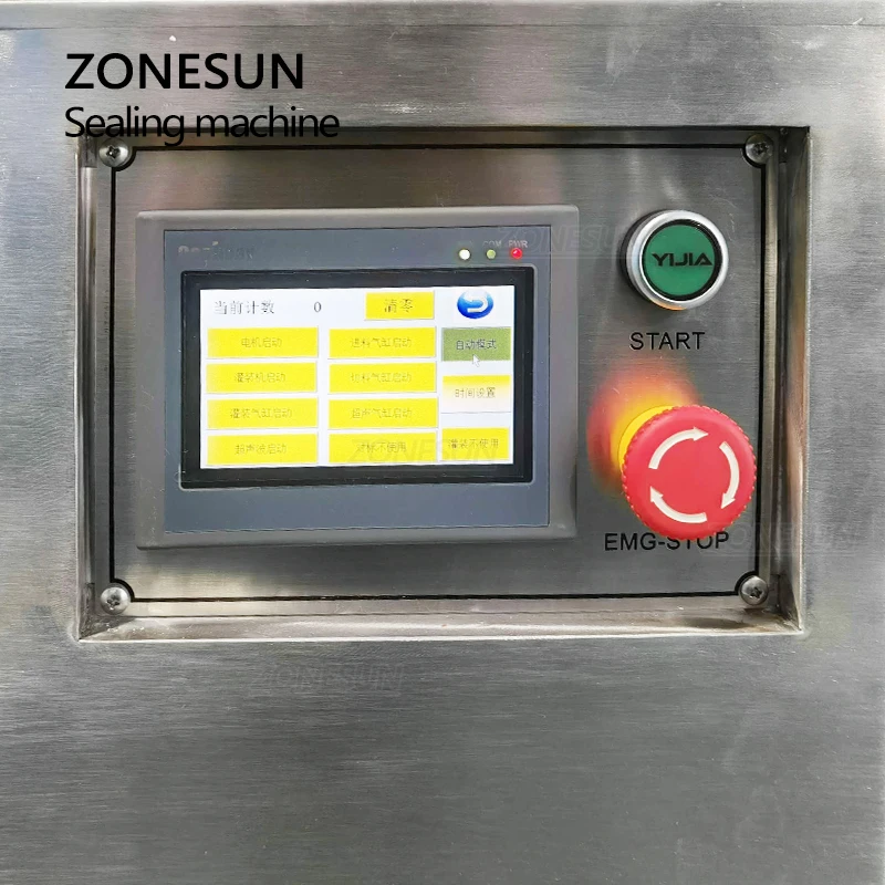 ZONESUN Semi Automatic Filling Ultrasonic Sealing Trimming Machine Cream Toothpaste Plastic Composite Soft Tube Pipe ZS-FS002U