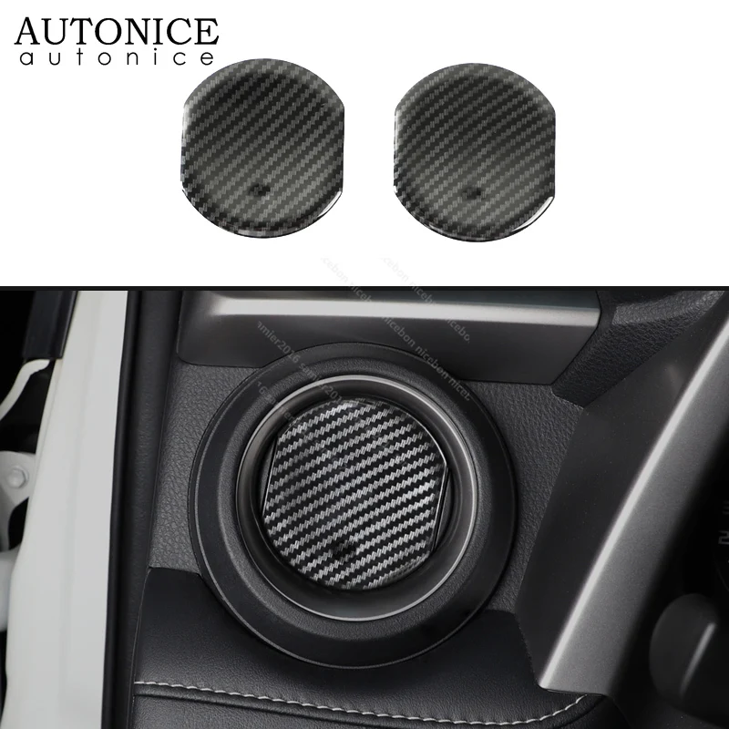 Carbon fiber color flanks Air Conditioning Dashboard Vent Cover for Toyota RAV4 2013 2014 2015 2016 2017 2018