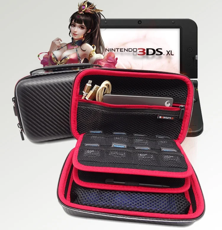 Hard Cover Carrying Storage Bags for Nintendo New 3DS XL 2DS Console Accessories Protective Shell Pouch Portable Zip Cases Box