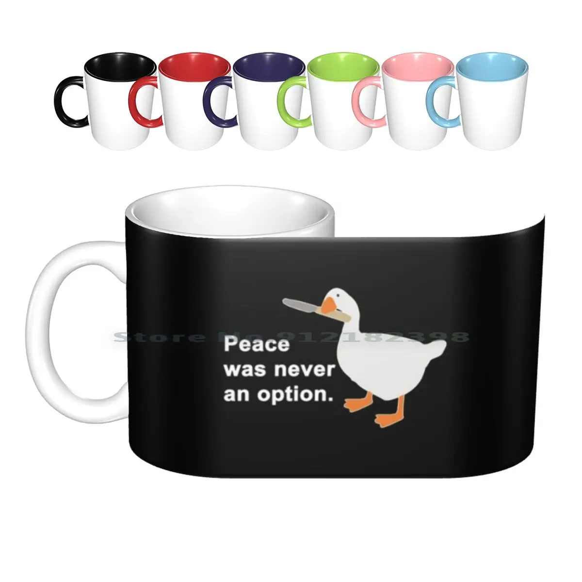 Goose Peace Ceramic Mugs Coffee Cups Milk Tea Mug Peace Was Never An Option Geese Goose Game Untitled Goose Game Goose Knife