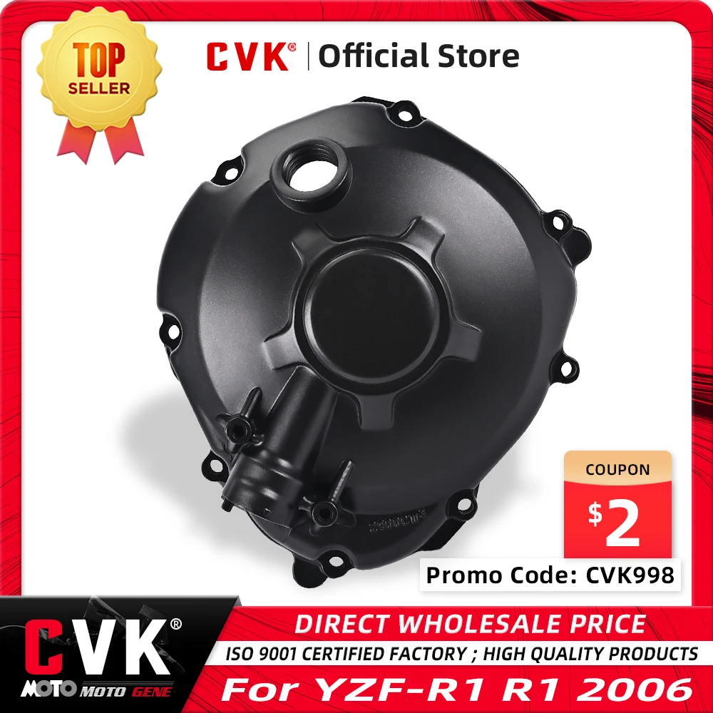 CVK Engine Cover Motor Stator Cover CrankCase Clutch Generator Coil Right Side Shell Gasket For YAMAHA YZF-R1 YZF R1 2006 06