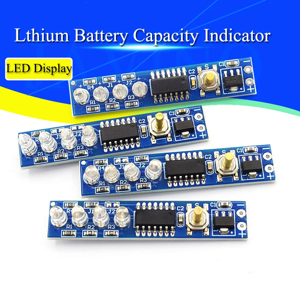 1S 2S 3S 4S Single 3.7V 18650 Lithium Battery Capacity Indicator Module Percent Power Level Tester LED display board