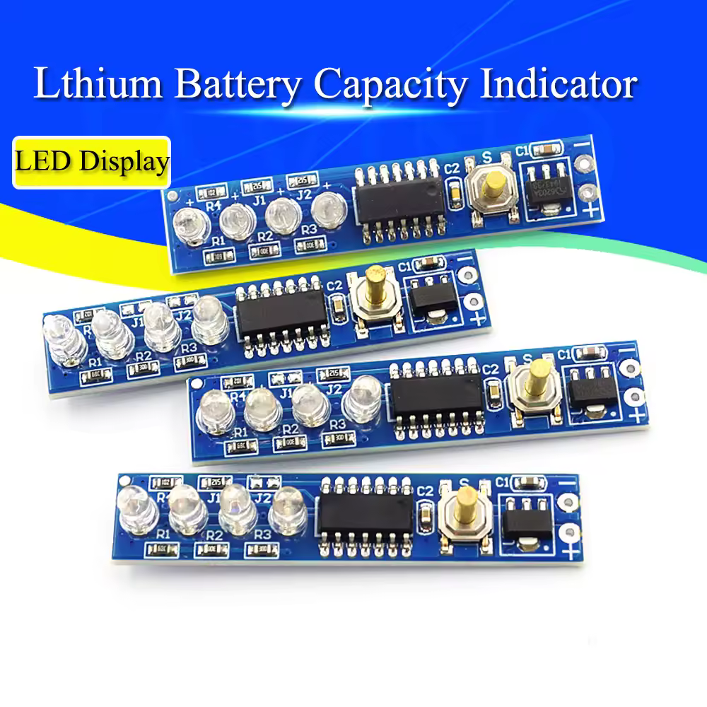 1/5/10Pcs 1S 2S 3S 4S Single 3.7V 18650 Lithium Battery Capacity Indicator Module Percent Power Level Tester LED display board