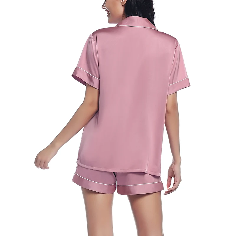 Joyaria Women Silk Satin Pajamas Pyjamas Set Long Sleeve Sleepwear Pijama Suit Female Pajamas Two Piece Set Loungewear Women