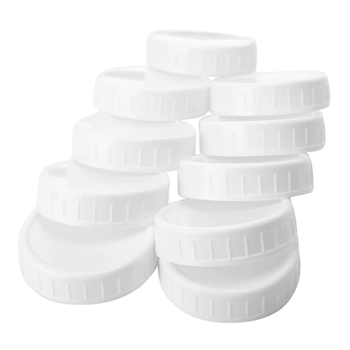 Replacements Mason Jars Lids 70mm/86mm Diameter Plastic Unlined Ribbed Lids Storage Caps Canning Drinking Jars Lids Bottle Cover