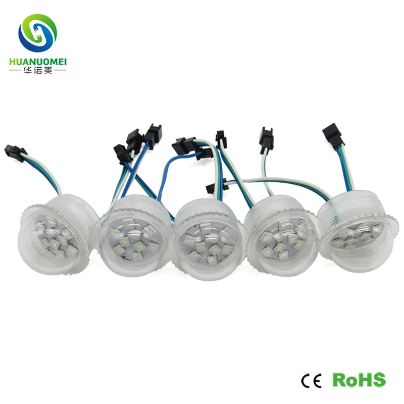 DC12V 35mm UCS1903 Pixel RGB LED Module 6LEDs 9LEDs 5050 SMD Digital Bulb Waterproof IP67 Amusement Park Ride Light Solar Lamp