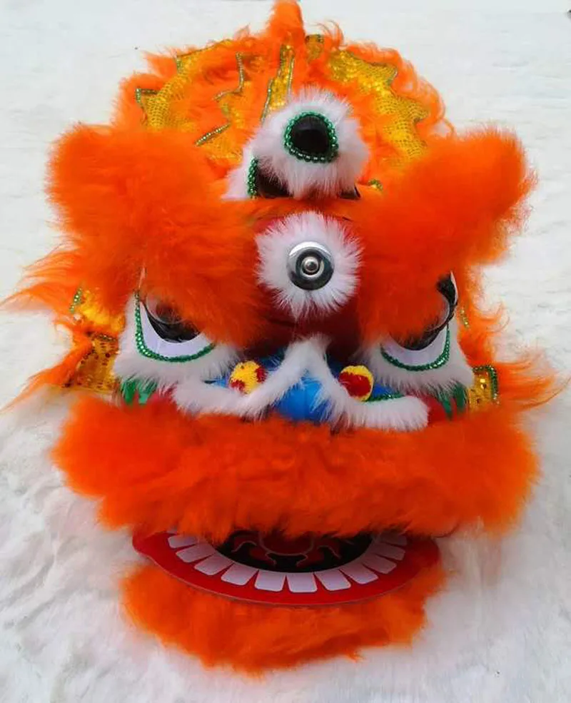 5-12 Ages Blinking Eyes Children Chinese Traditional Folk Culture Lion Dance Mascot Costume Props  Party Carnival Festivall