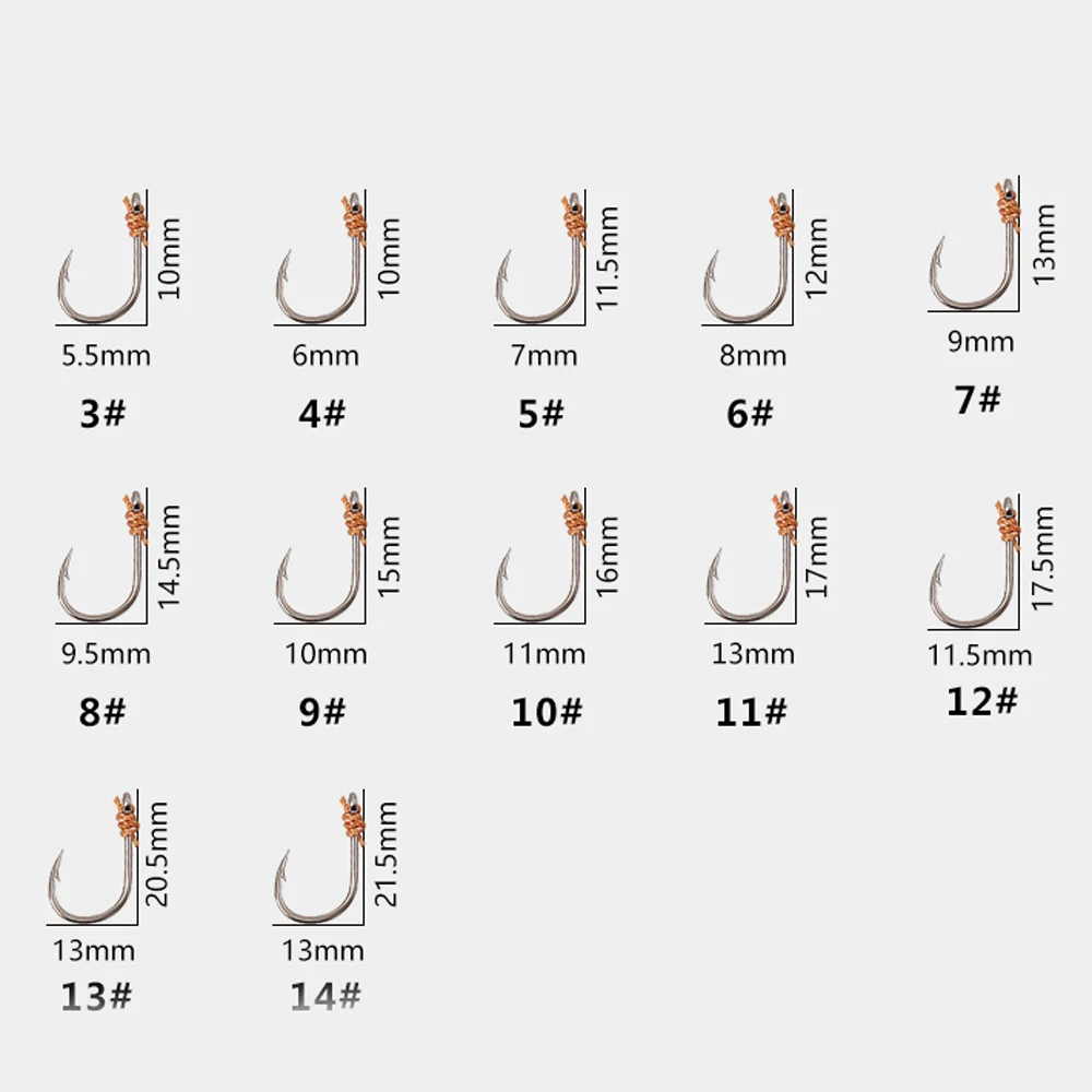5er-Pack Hochkarbon-Stahl-Angelschnur mit 5 Einzelhaken, Wirbelködern und Bleigewichten für Meeresangeln – Pesca 3 # -13 # – Detail 1
