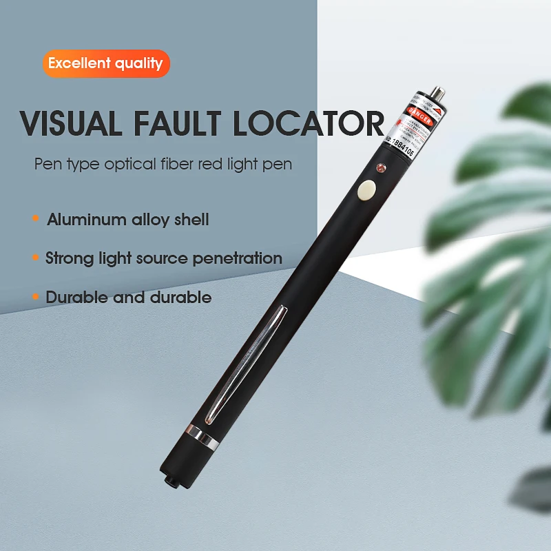 MAYTO 20mw Red Laser Fiber Optic Visual Fault Locator Cable Tester Meter with 2.5mm Universal Connector