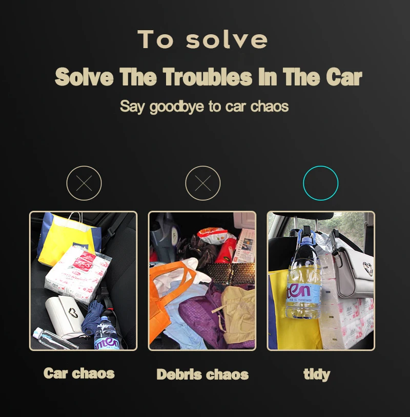 CHE03 سيارة متعددة الوظائف حامل هاتف المحمول هوك سيارة الإبداعية الخلفي مسند الرأس هوك قفل السيارة نوع حامل هاتف المحمول